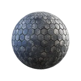 Painted hexagon concrete pavement